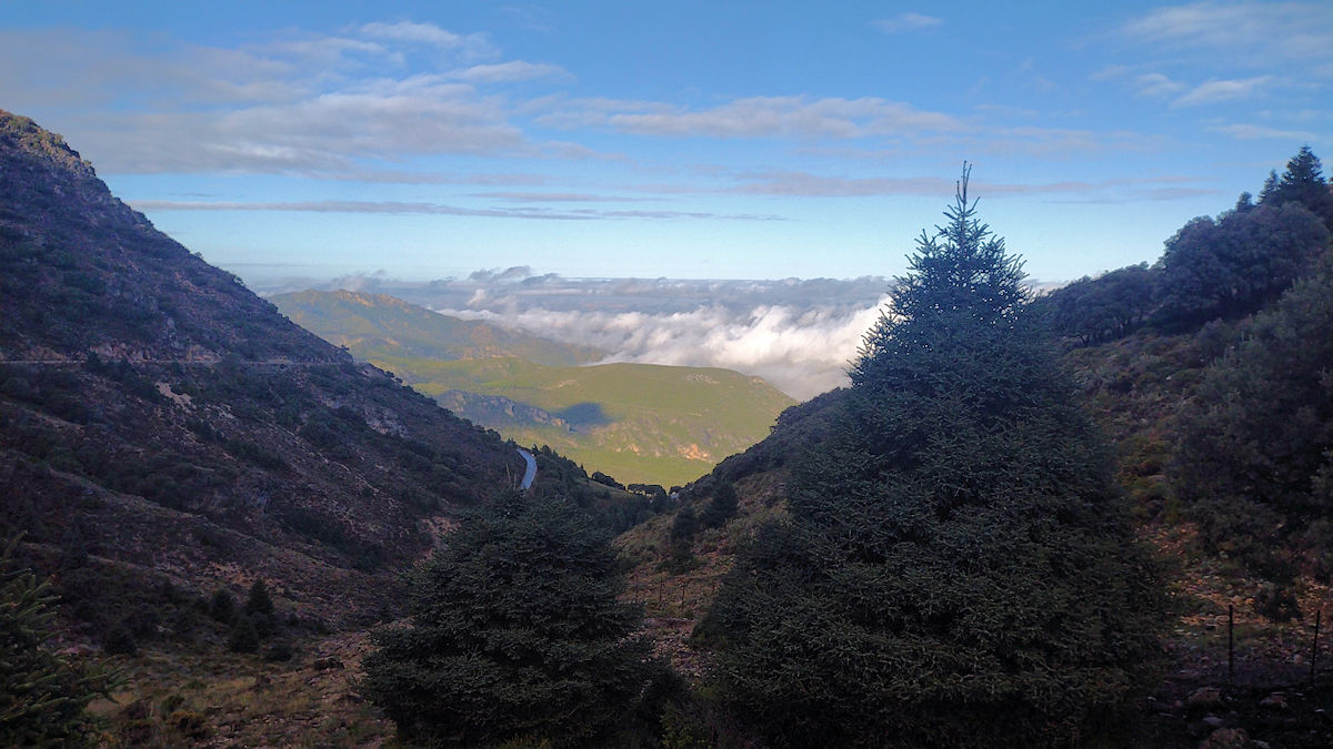 Vistas desde el mirador inferior hacia el oeste.